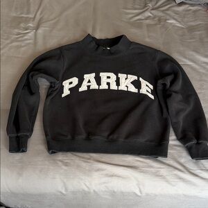 Parke Black Sweatshirt with White Lettering